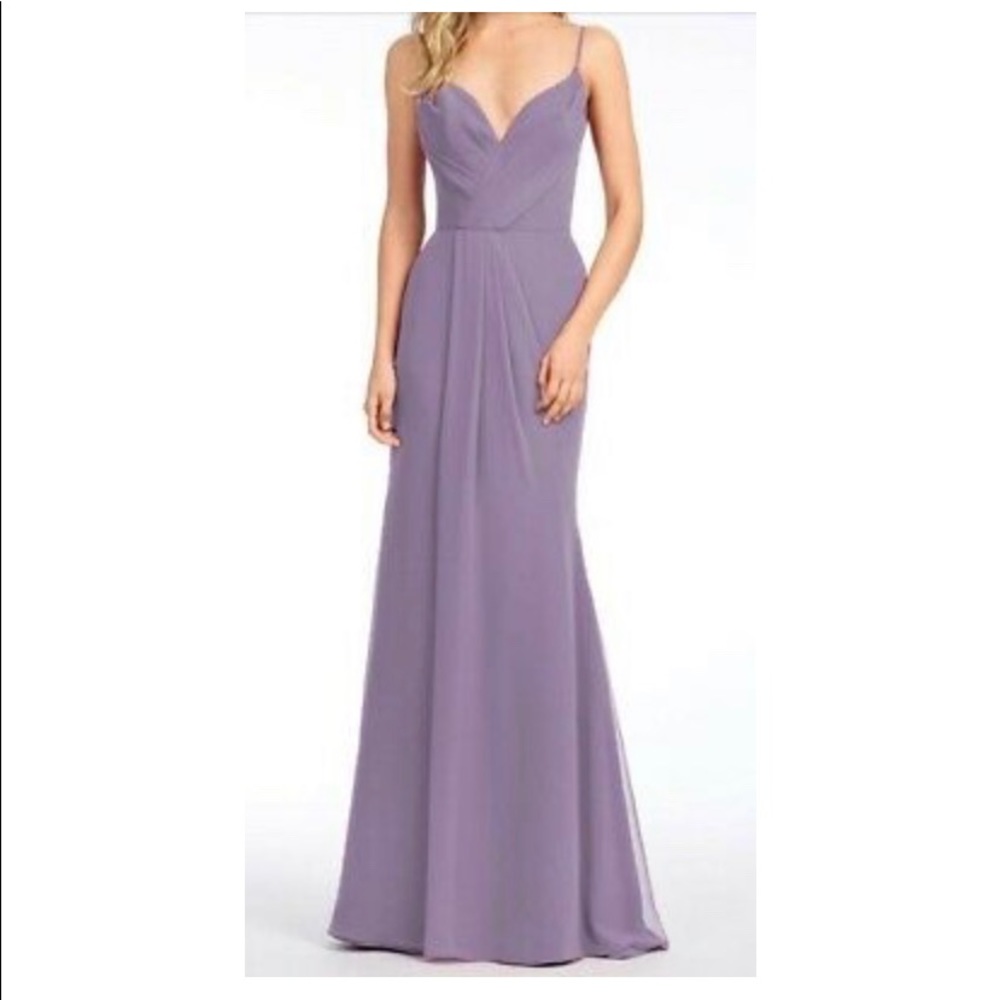 Hayley Paige Chiffon Gown 5659 in Wisteria